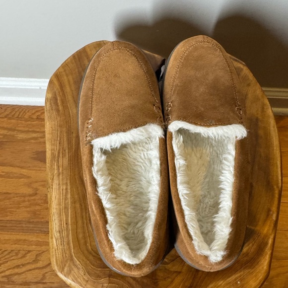 Vionic Lynez Toffee Suede Faux Fur Slippers Women's Size 7.5 New - Picture 6 of 12